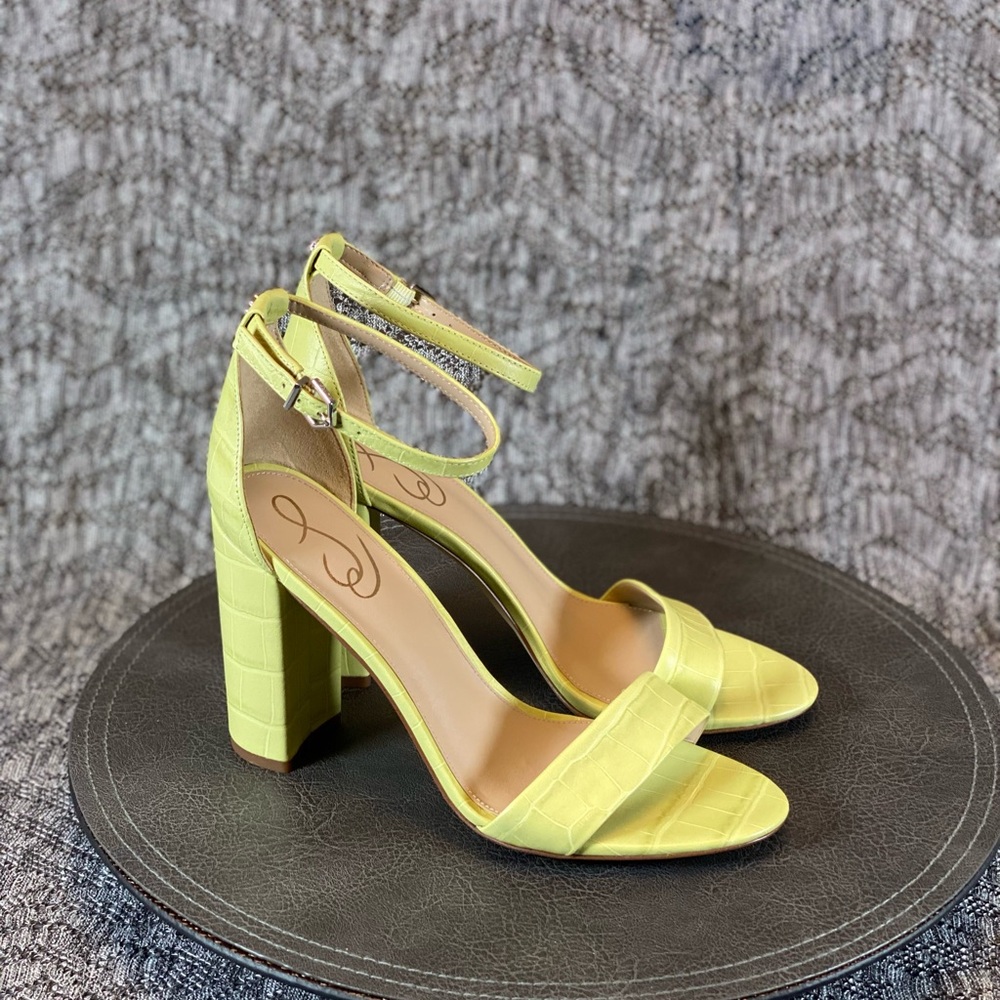Sam Edelman Yaro Sandal Heels size 9 Kiwi Croc
